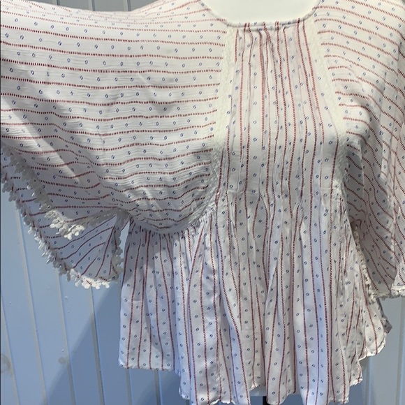 Moon River Boho Stripped Blouse - Picture 7 of 10